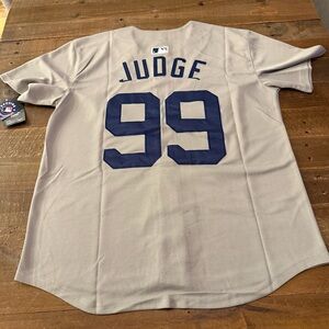 MLB NYC Aaron Judge Away Gray Baseball Jersey Nike Vapor - Embroidered